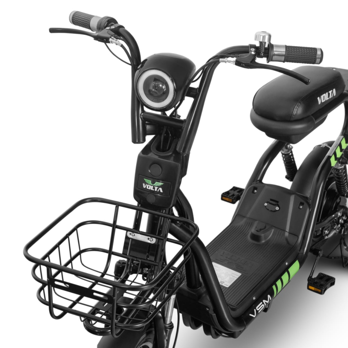 Scuter Electric Fara Permis Volta VSM, 220W, 25km/h, Autonomie Maxima 55km, Cu Pedale, Negru [2]