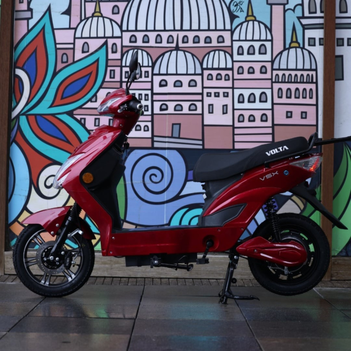 Scuter Electric Fara Permis Volta VSX, 220W, 25km/h, Autonomie Maxima 60km, Cu Pedale, Rosu [4]
