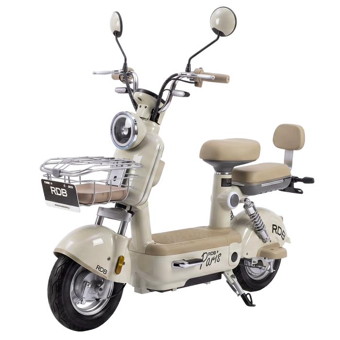 Scuter Electric RDB PARIS, 600W, fara permis, 48V 20Ah, 25km/h, Maro [10]