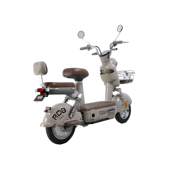 Scuter Electric RDB PARIS, 600W, fara permis, 48V 20Ah, 25km/h, Maro [2]
