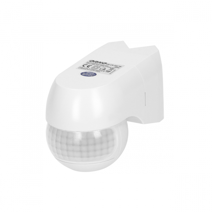 Senzor de miscare ORNO OR-CR-262/W, unghi detectie 220°, 1200W, IP44, reglarea intensitatii luminii, reglabil vertical si orizontal, alb [1]