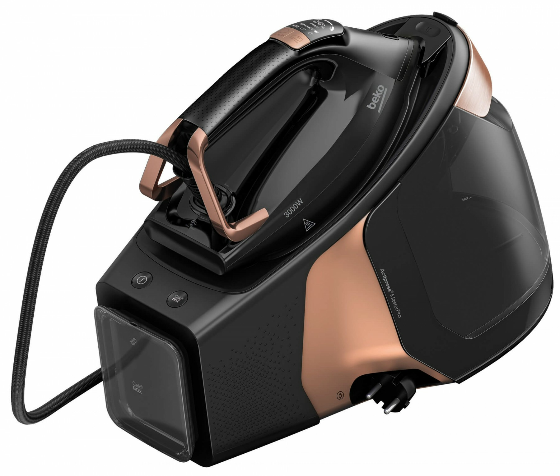 Statie de calcat Beko SGA8130C, 3000 W, 600 g/min, 165 g/min, 8 bar, 1.8 l, talpa Soft Glide, negru/aramiu [2]