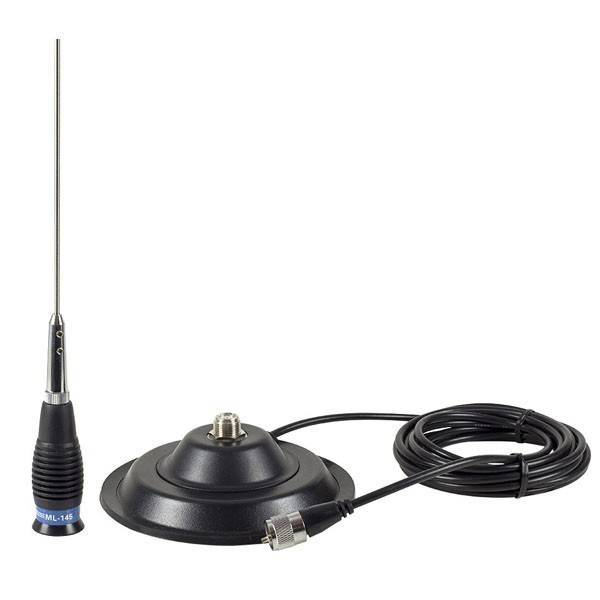 Statie radio CB PNI Escort HP 9500 ASQ, 12V/24V, mufa de bricheta inclusa + Antena CB PNI ML145 lungime 145cm + Baza magnetica [9]
