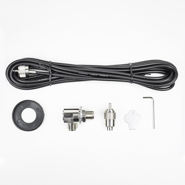 Statie radio CB PNI Escort HP 9500 ASQ, 12V/24V, mufa de bricheta inclusa + Antena CB PNI ML201 Black, lungime 201 cm, inclinare la 90° [10]