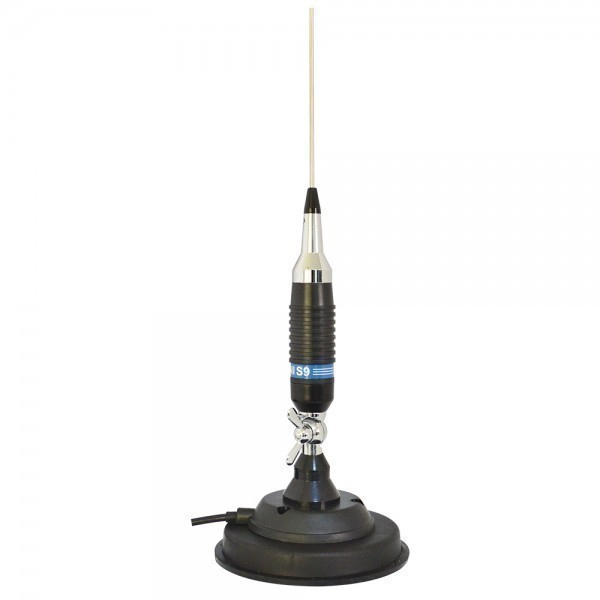 Statie radio CB PNI Escort HP 9500 ASQ, 12V/24V, mufa de bricheta inclusa + Antena radio CB PNI S9 lungime 120cm + Baza magnetica [9]