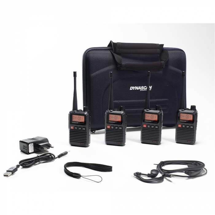 Statie radio PMR portabila PNI Dynascan R-10, 0.5W, 8CH, DCS, CTCSS, Radio FM, Quadset cu 4 bucati [6]