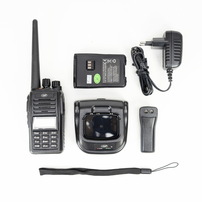 Statie radio portabila PNI PMR R18, 446MHz, 0.5W, 128 canale, 16 PMR si tonuri 50 CTCSS si 104 DCS, Radio FM, programabila, Waterproof IP67 [10]