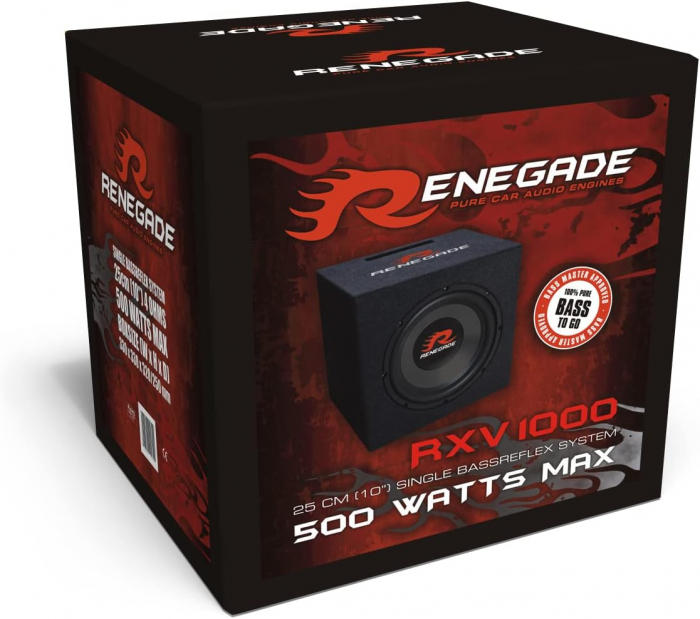 Subwoofer auto activ Renegade RXV1000A, 25 cm, 200 W RMS [5]