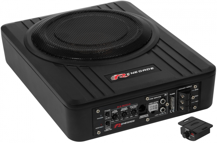 Subwoofer auto activ Renegade RS800A, 20 cm, 100W RMS [2]