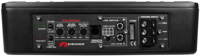 Subwoofer auto activ Renegade RS1000A, 25 cm, 125W RMS [3]