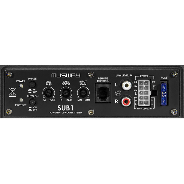 Subwoofer auto Musway SUB1, 15x20 cm, 100W RMS [2]