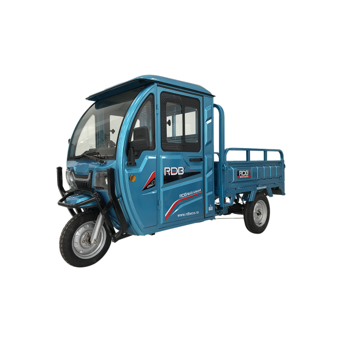 Triciclu electric, RDB MAX-Klass4, acoperis inchis, fara permis, 72V 32Ah, 4000W, 25km/h , Rosu [8]