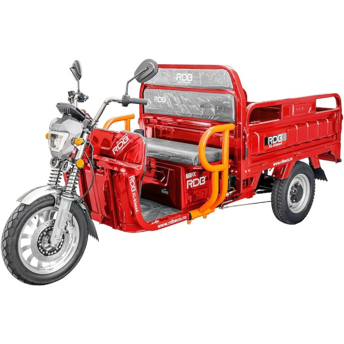 Triciclu electric RDB XL-Klass4,  4000W, 72V 45Ah, 25km/h, HIDRAULIC, Portocaliu [8]