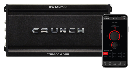 Amplificatoare auto - Amplificator auto Crunch CRE400.4DSP-ISO, 4 canale cu DSP si 6 canale procesate, 200W RMS