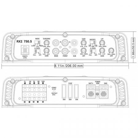 Amplificator auto Phoenix Gold RX Series RX2 750.5, 5 canale, 750W RMS [5]