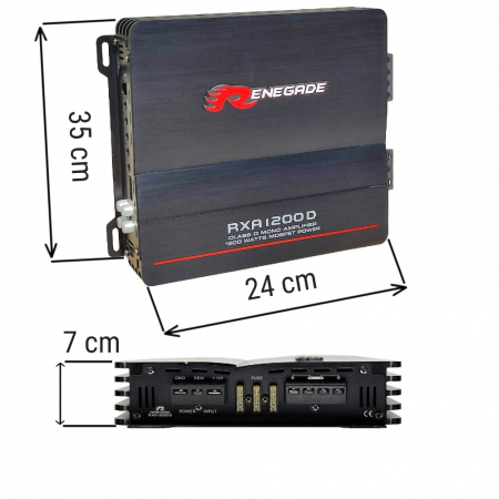 Amplificator auto Renegade RXA1200D, Mono, 600W RMS [2]