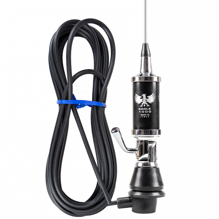 Antena CB LEMM EAGLE AT 1000, lungime 165 cm, castig 3dB, 26.5-27.5 MHz, 600W, cablu RG58 4m [2]