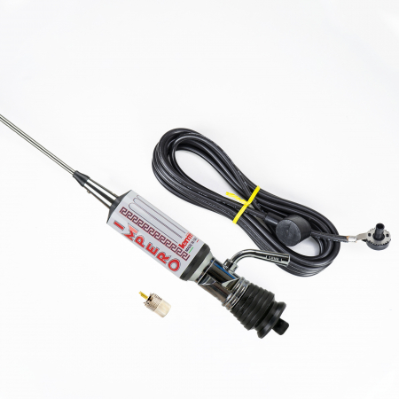 Antena CB LEMM TURBO IMPERO, Silver, lungime 200 cm, castig 7dB, 26.5-28Mhz, 2500W, cablu RG58 4m [5]