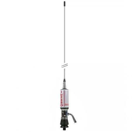 Antena CB LEMM TURBO IMPERO, Silver, lungime 200 cm, castig 7dB, 26.5-28Mhz, 2500W, cablu RG58 4m [4]