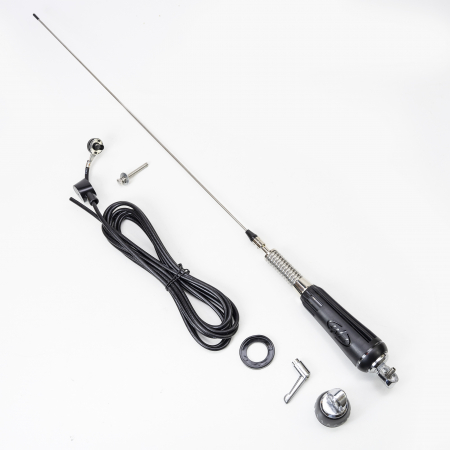 Antena CB PNI LED 1000 rabatabila, 100 cm lungime + cablu si montura fixa tip fluture, 26-30 MHz, 300 Watt, ilumineaza in timpul emisiei [9]