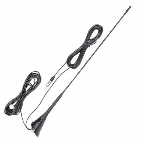 Antene statii CB - Antena CB PNI Duplex 2000 CB-FM, 26-28MHz (CB), 87-108MHz (FM), cablu CB si cablu FM 5 metri, fibra de sticla, lungime 490 mm