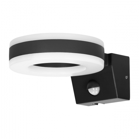 Aplice si plafoniere - Aplica de gradina ADVITI HOWLIT AD-OP-6205BLPMR4, 20W, LED SMD, 1800lm, IP65, 4000K, senzor de miscare si crepuscular, detectie 140 Â°, negru