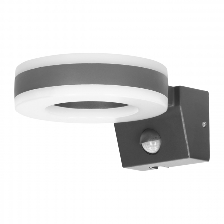 Aplice si plafoniere - Aplica de gradina ADVITI HOWLIT AD-OP-6205GLPMR4, 20W, LED SMD, 1800lm, IP65, 4000K, senzor de miscare si crepuscular, detectie 140 Â°, gri