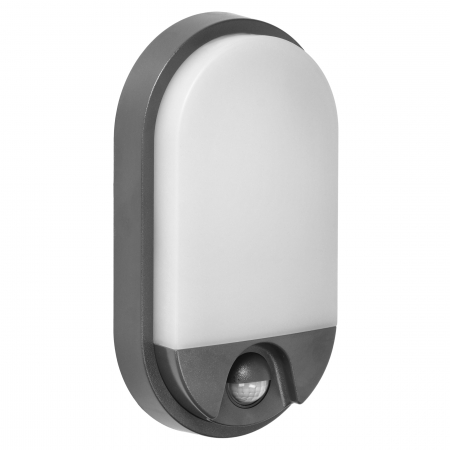 Aplice si plafoniere - Aplica de gradina ADVITI NEFRYT AD-OP-6147GLPMR4, 15W, LED SMD, senzor de miscare si crepuscular, detectie 140Â°, 1100lm, IP54, 4000K, gri/alb