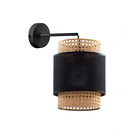 Aplice si plafoniere - Aplica de perete ADVITI LANA 1P AD-LD-6236BE27T, 60W, E27, negru/maro