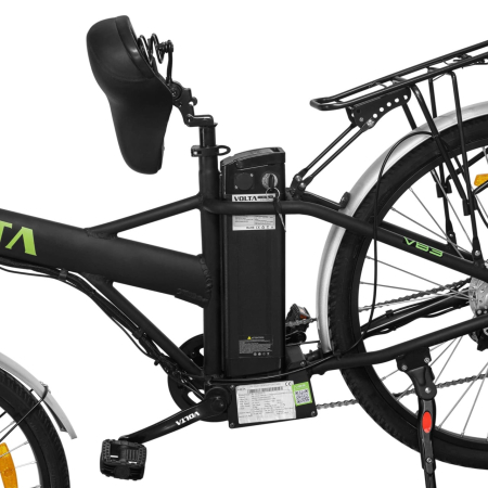 Bicicleta Electrica pentru Adulti Volta VB3, 250W, 25km/h, Shimano, Autonomie Maxima 30-80km, Neagra [2]