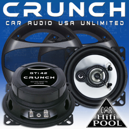 Boxe auto coaxiale Crunch GTI-42, 50W RMS, 10cm, 2 cai, set 2 difuzoare [1]