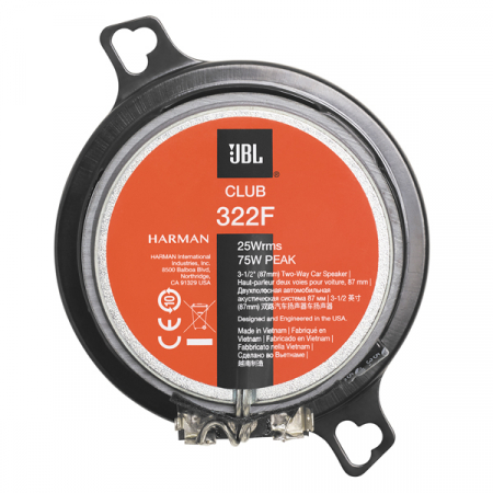 Boxe auto coaxiale JBL Club 322F, 25W RMS, 8,7 cm, 2 cai, set 2 difuzoare [1]