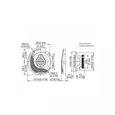 Boxe auto coaxiale Kenwood KFC-S1094, 35W RMS, 10 cm, 3 cai, set 2 difuzoare [1]