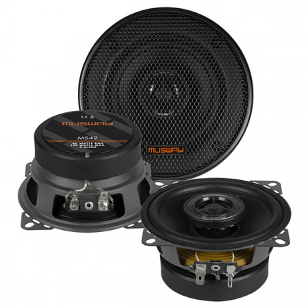 Boxe auto - Boxe auto coaxiale Musway MS42, 60W RMS, 10 cm, 2 cai, set 2 difuzoare