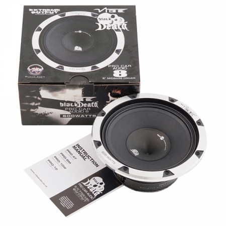 Boxe auto - Boxe auto coaxiale Vibe Black Death BDPRO8M-V1, 200W RMS, 20 cm, 1 cale, 1 difuzor