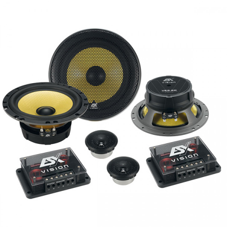 Boxe auto - Boxe auto componente ESX Vision VE6.2C, 125W RMS, 16.5 cm, 2 cai, set 2 difuzoare
