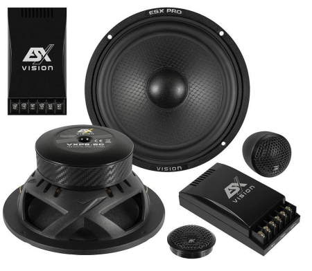 Subwoofere & boxe auto - Boxe auto componente ESX VISION VXP6.2C, 125W RMS, 16.5 cm, 2 cai, set 2 difuzoare