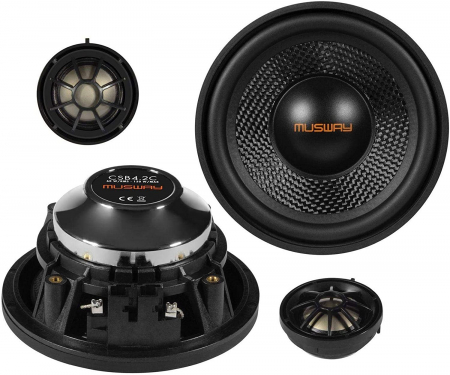 Boxe auto - Boxe auto componente Musway CSB4.2C, 60W RMS, 10 cm, 2 cai, set 2 difuzoare, compatibil BMW modele E / F / G