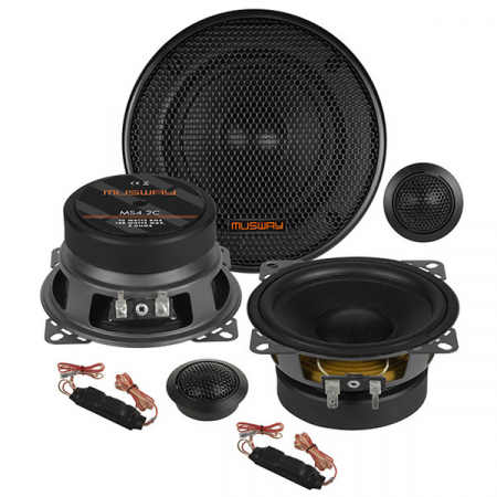 Boxe auto - Boxe auto componente Musway MS4.2C, 70W RMS, 10 cm, 2 cai, set 2 difuzoare