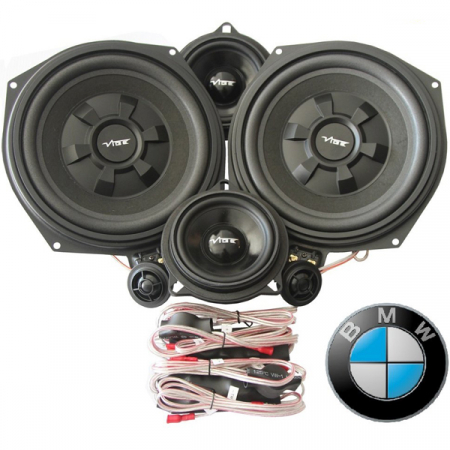 Subwoofere & boxe auto - Boxe auto componente Vibe Optisound BMWF-V4, 115W RMS, 20 cm, 3 cai, set 2 difuzoare, dedicate BMW