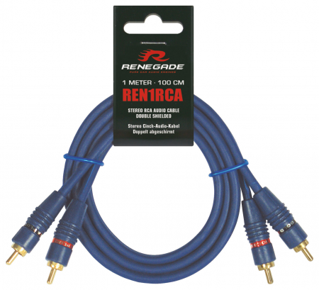 Subwoofere & boxe auto - Cablu RCA stereo Renegade REN1RCA, 1 m