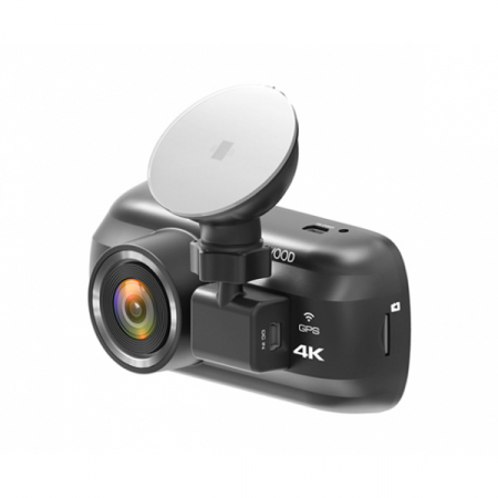 Camere auto DVR - Camera auto DVR Kenwood DRVA601W, 4K, unghi de filmare 130°, senzor G, Wi-Fi, GPS, HDR, aplicatie Android/iOS, compatibila camera spate KCAR200