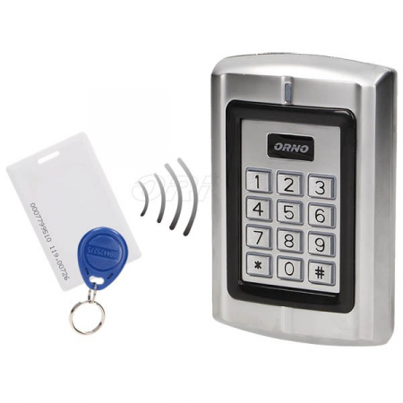 Accesorii control acces si supraveghere - Cititor de carduri si etichete de proximitate cu cod de blocare ORNO OR-ZS-802, gri, IP44