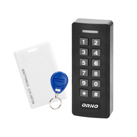 Accesorii control acces si supraveghere - Cititor de carduri si etichete de proximitate cu cod de blocare ORNO OR-ZS-820, IP20, 1000 utilizatori, 12V, negru
