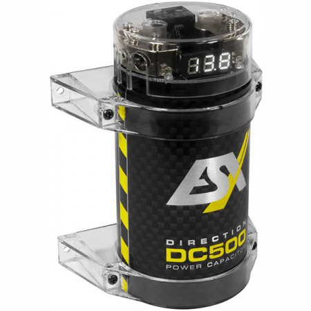 Condensatoare - Condensator auto ESX DC500, 0.5 Farad, bloc de distributie integrat
