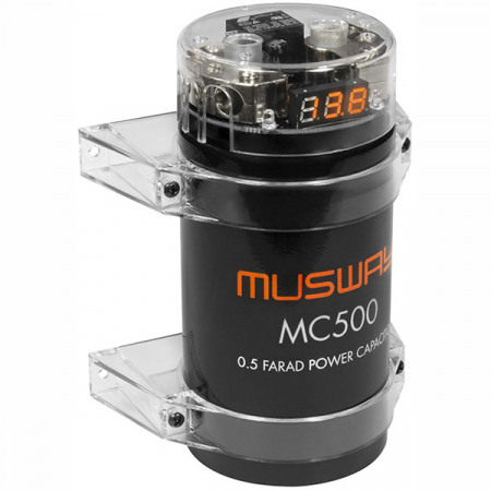 Condensator auto Musway MC500, 0.5 Farad, bloc de distributie integrat [3]