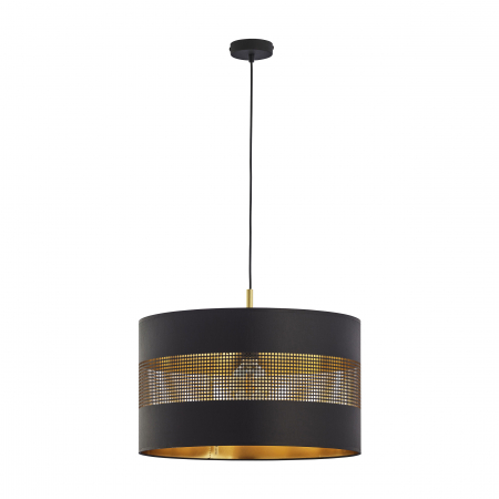 Aplice si plafoniere - Corp de iluminat suspendat ADVITI ALESSIO 1P AD-LD-6243BCE27T, E27, maxim 60W, negru/auriu