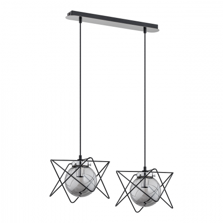 Aplice si plafoniere - Corp de iluminat suspendat ADVITI CORRADO 2P AD-LD-6212GGE14S, E14, maxim 2 x 40W, crom