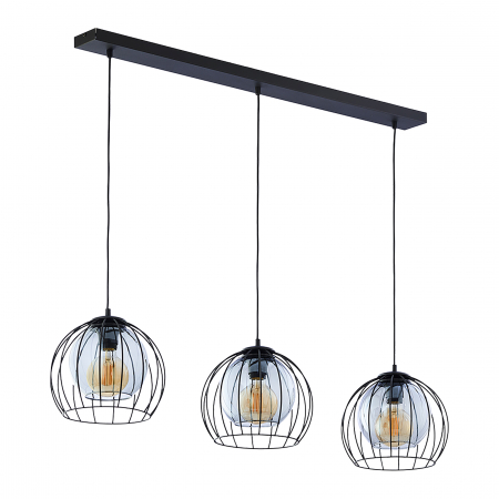Aplice si plafoniere - Corp de iluminat suspendat ADVITI DUNIA 500 3P AD-LD-6235BE27S, E27, maxim 3 x 15W, negru