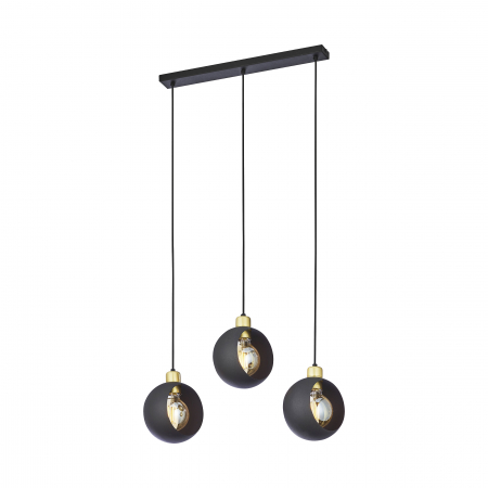 Bricolaj & Electrice - Corp de iluminat suspendat ADVITI JALA 3P AD-LD-6226BE27M, E27, maxim 3 x 15W, negru